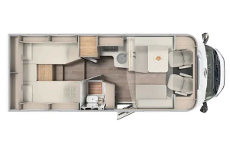Low-profile camper Example layout
